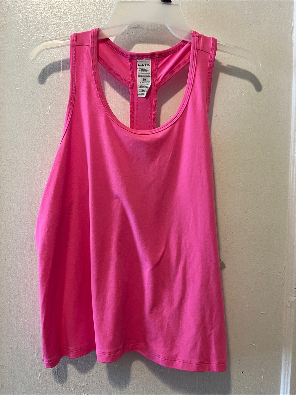 Reebok Hot Pink Racerback Performance Tank